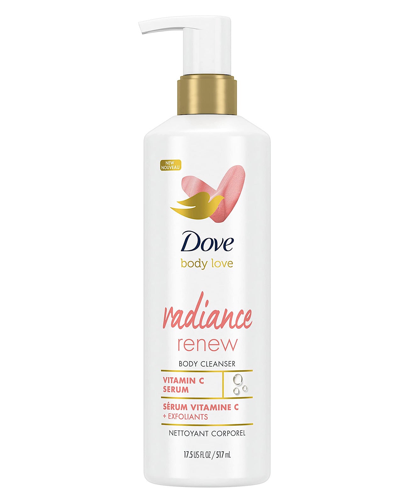 Dove Body Love Radiance Renew – Nettoyant Corps à la Vitamine C & Exfoliants