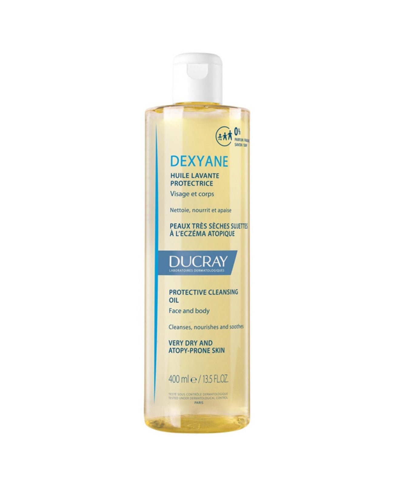 DUCRAY Dexyane Huile Lavante Protectrice – Visage & Corps – 400 ml