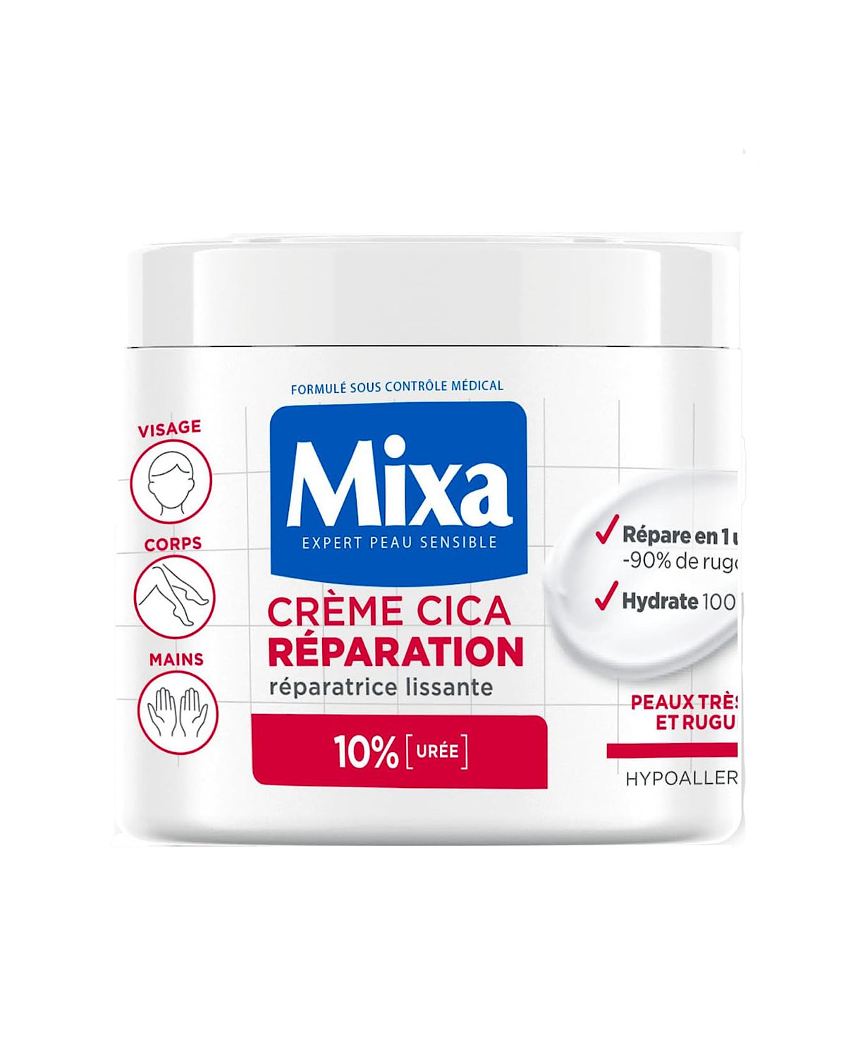 Mixa Crème Cica Réparation 10% Urée – 400 ml