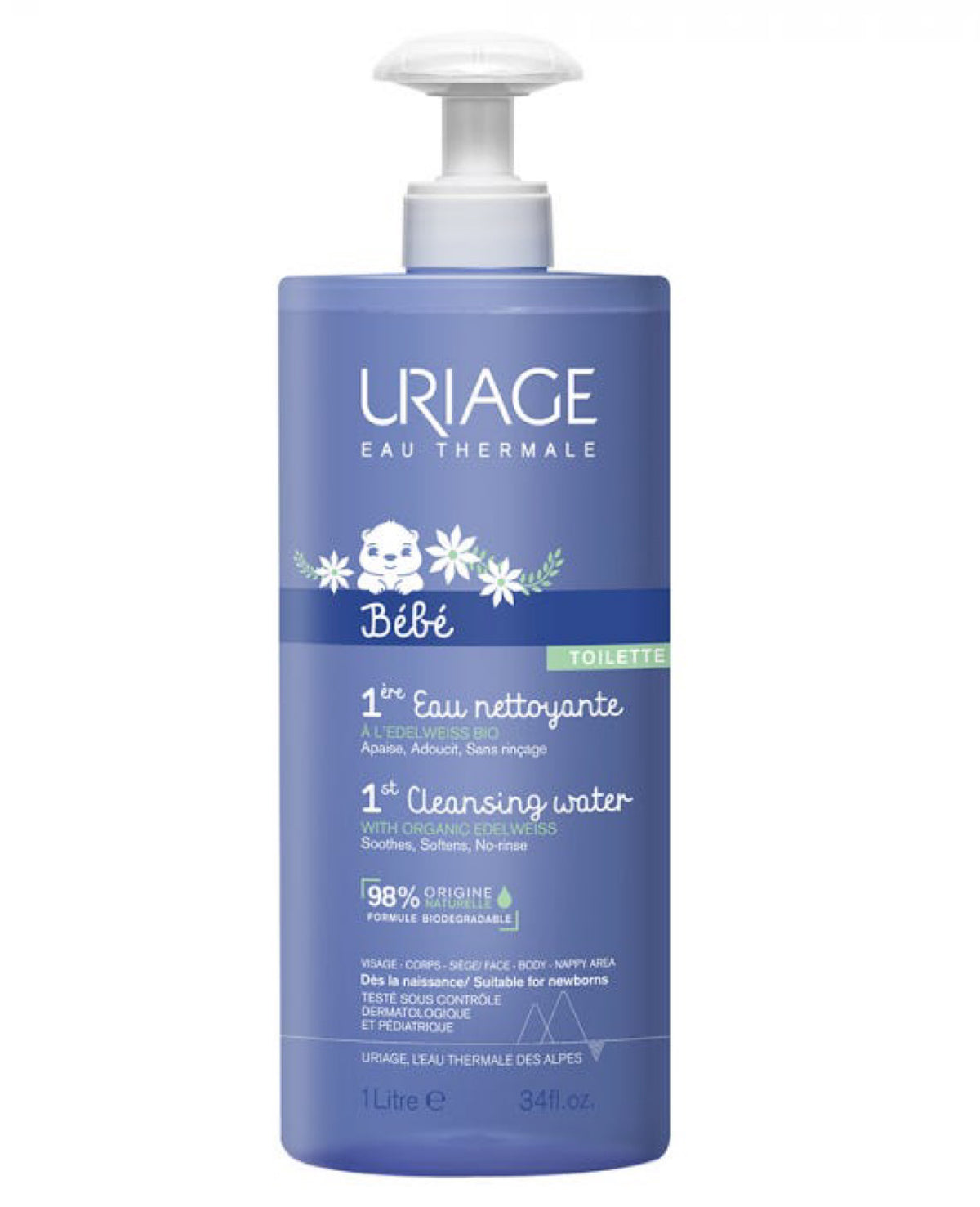 1ʳᵉ Eau Nettoyante Bébé – Uriage | 1 L