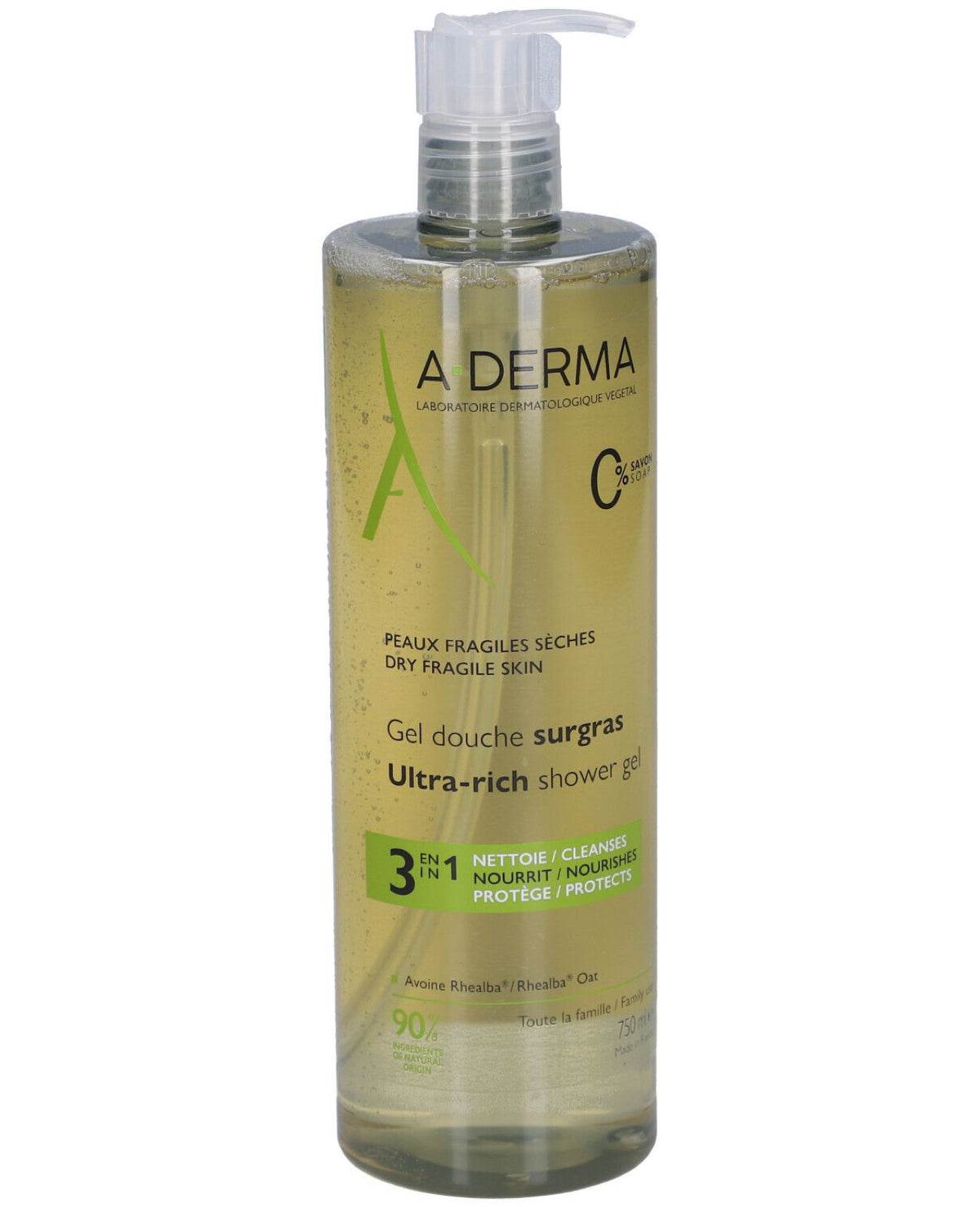 A-Derma Gel Douche Surgras – 750 ml