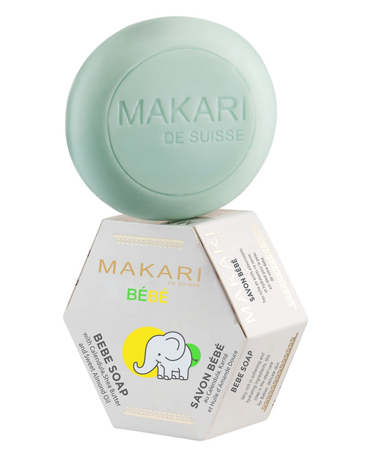 Makari Bébé Savon au Calendula, Karité & Huile d’Amande Douce – 155 g