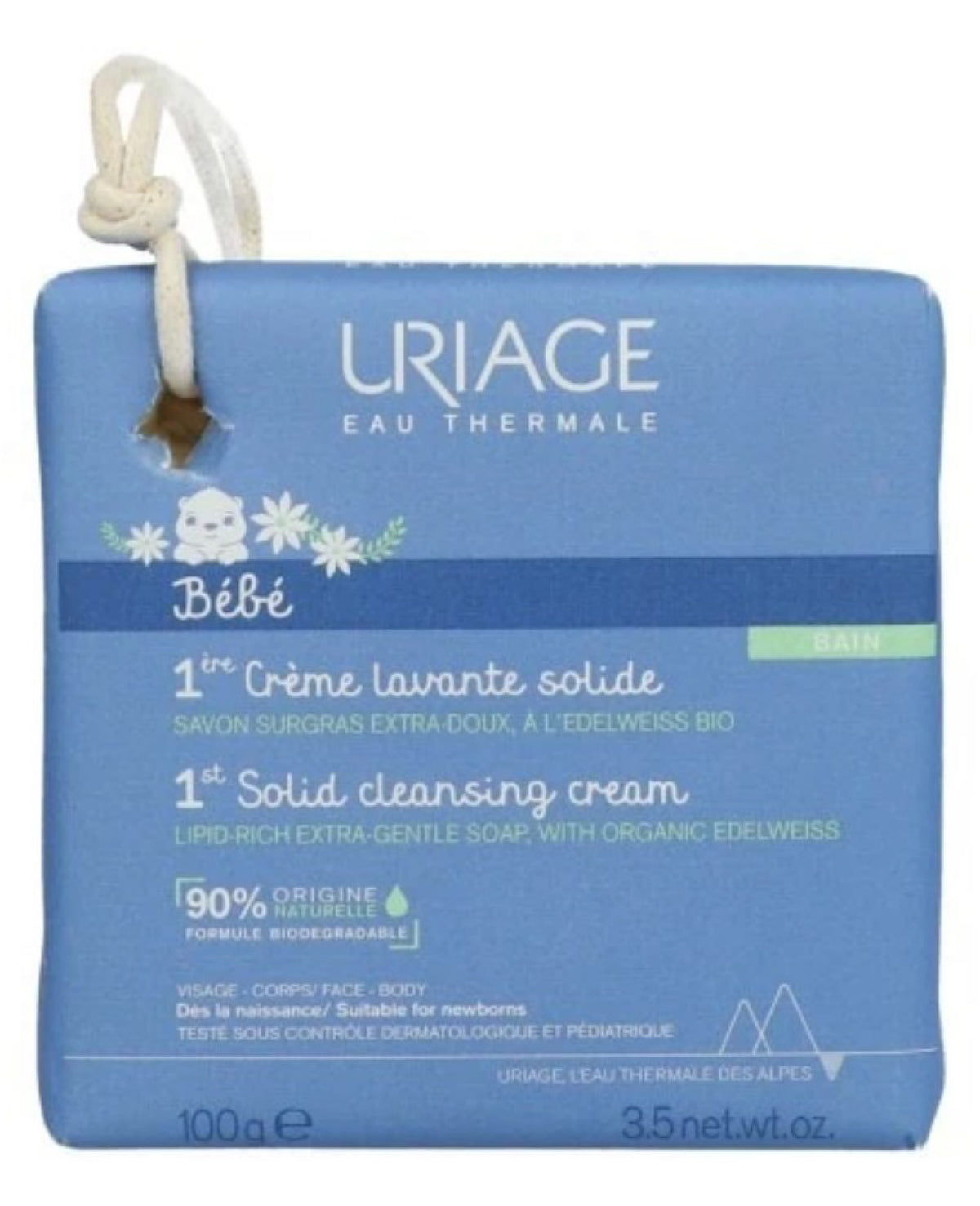 Uriage Bébé – 1ère Crème Lavante Solide 100 g