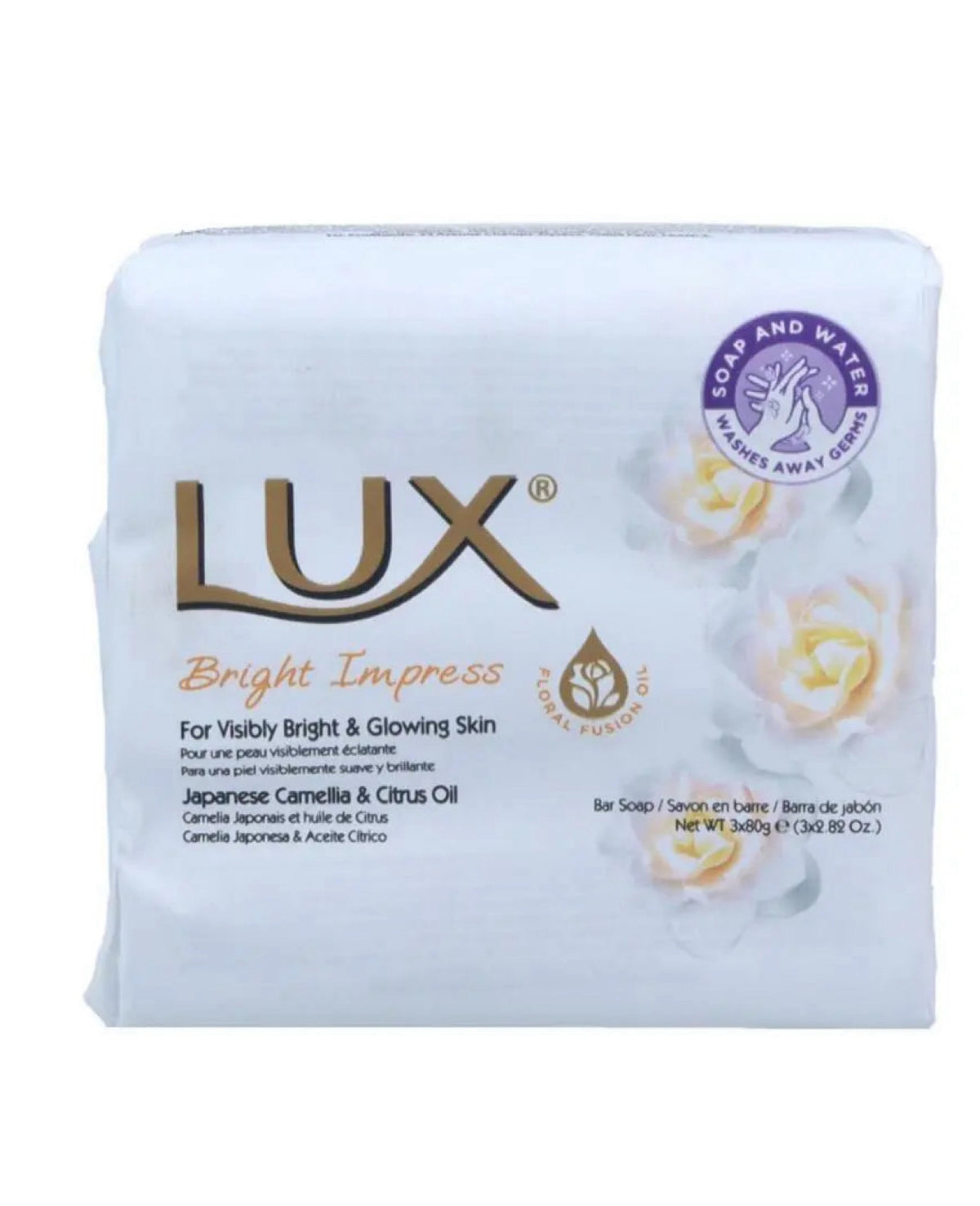 Lux Bright Impress – Savon Camélia Japonais & Huile d’Agrumes 3x80g