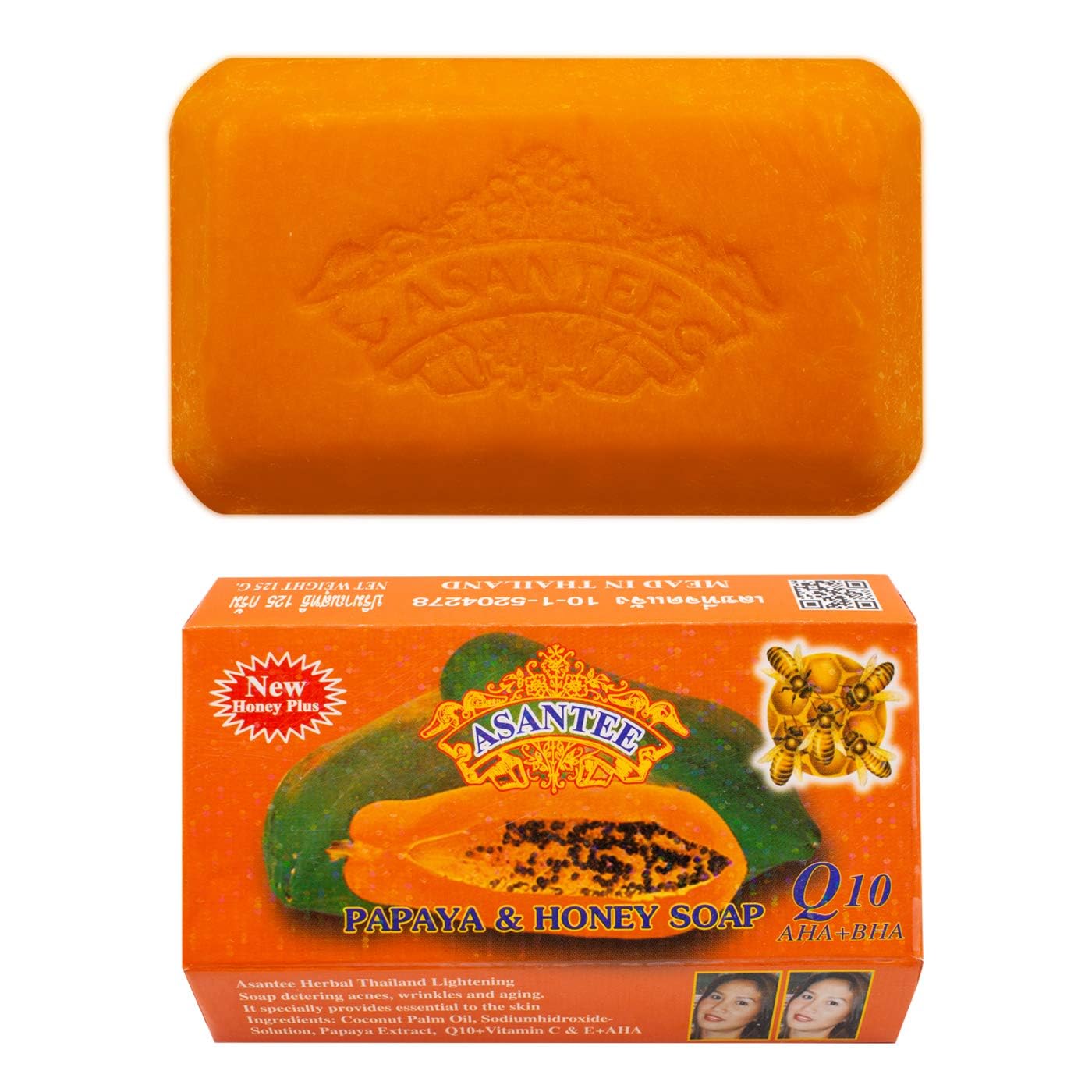 Savon Asantee Papaye & Miel Q10 – AHA + BHA