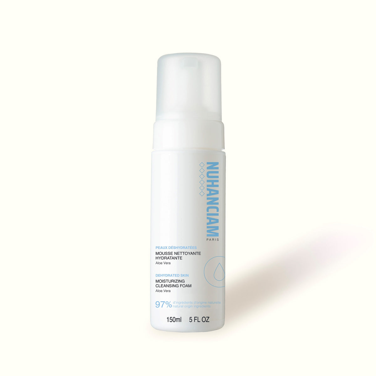 Nuhanciam Mousse Nettoyante Hydratante à l’Aloe Vera – 150 ml