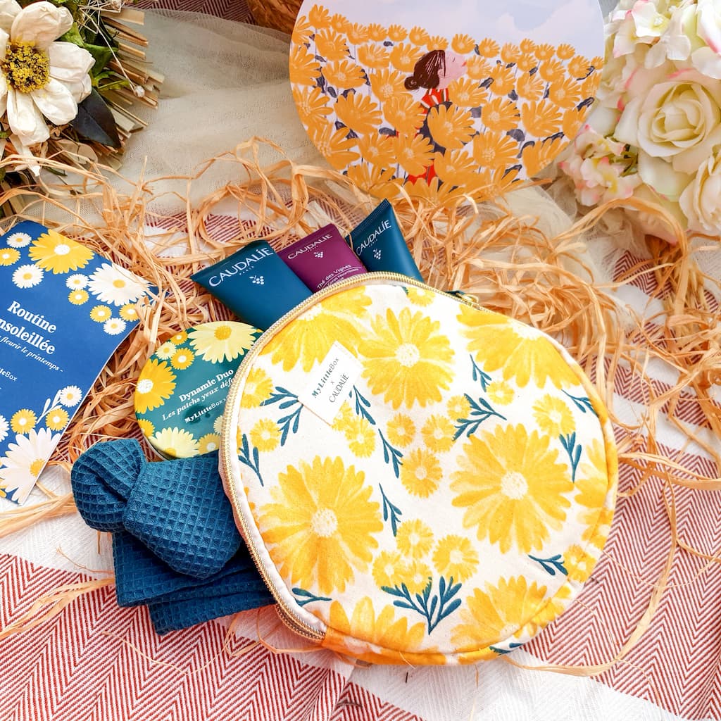 Coffret Caudalie Routine Ensoleillée avec Trousse Fleurie