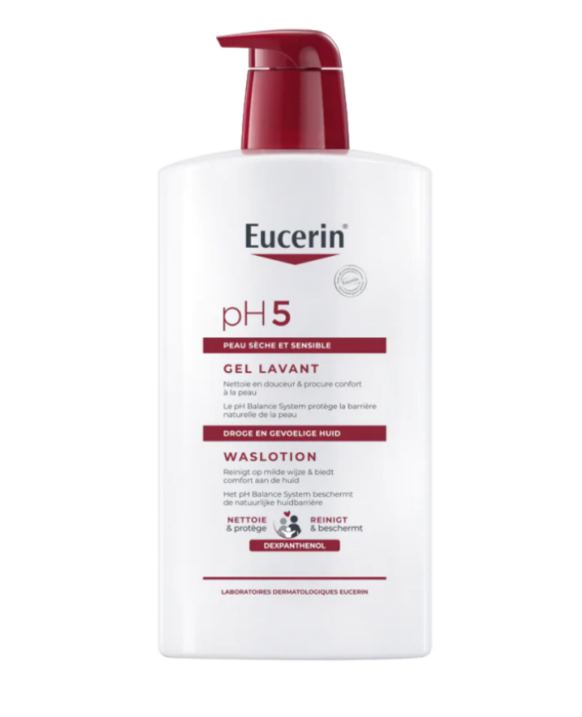 Eucerin pH5 – Gel Lavant Peaux Sèches et Sensibles 1000 ml