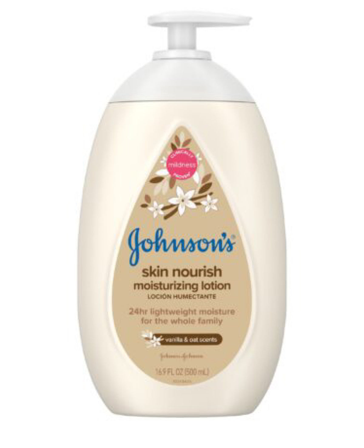 Johnson’s Skin Nourish – Lotion Hydratante Vanille & Avoine 500 ml