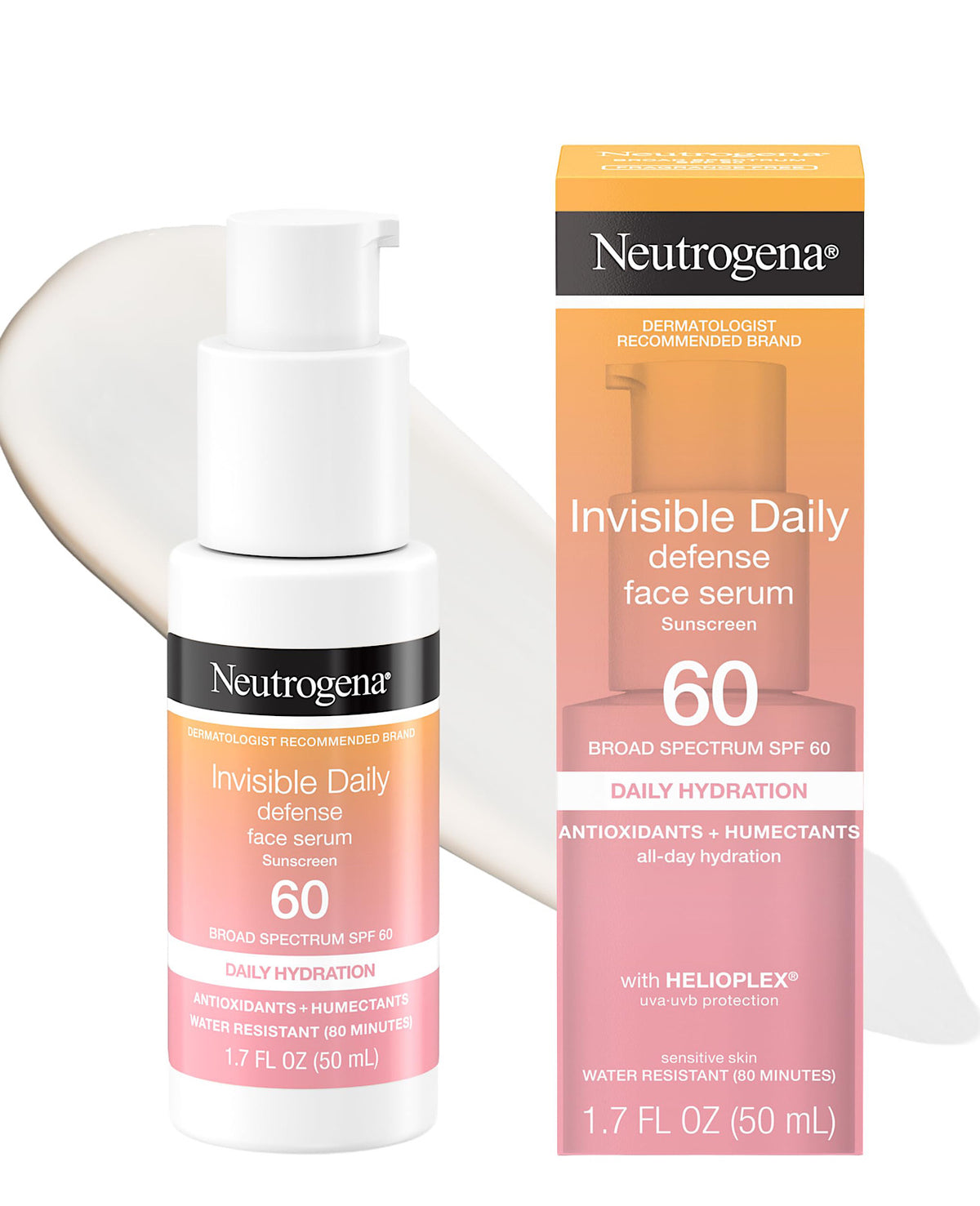 Sérum Solaire Visage Neutrogena Invisible Daily Defense SPF 60 – 50 ml