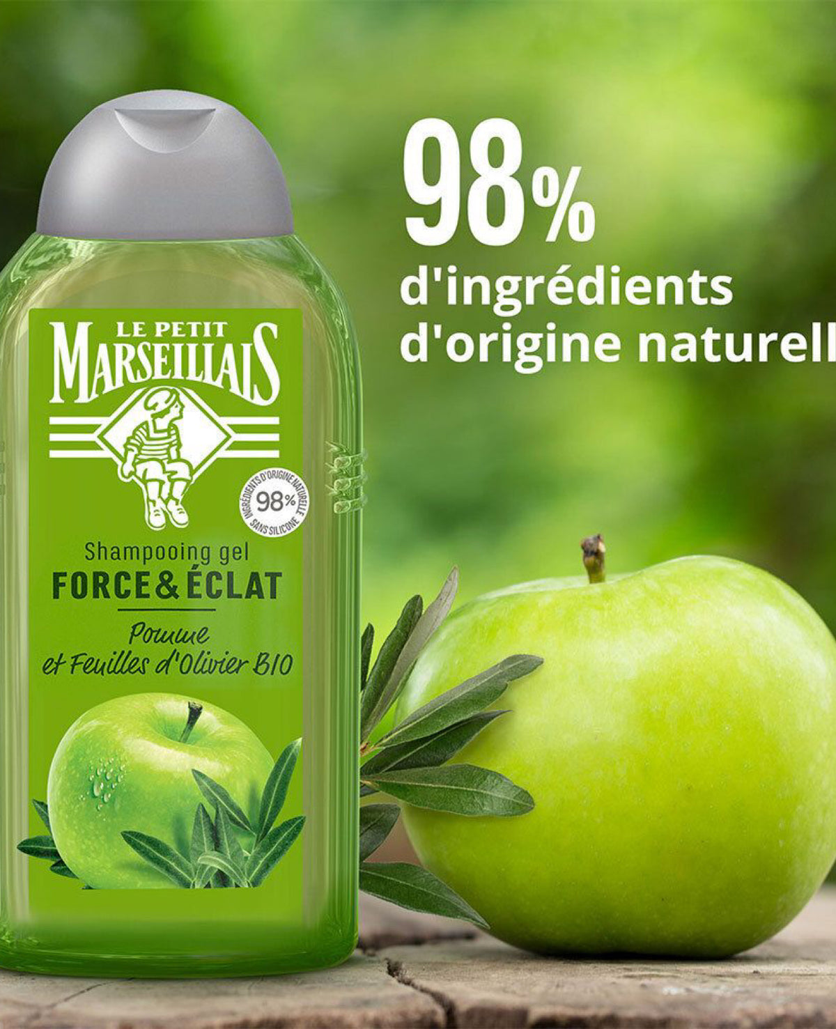 Le Petit Marseillais Shampooing Gel Force & Éclat – 250 ml