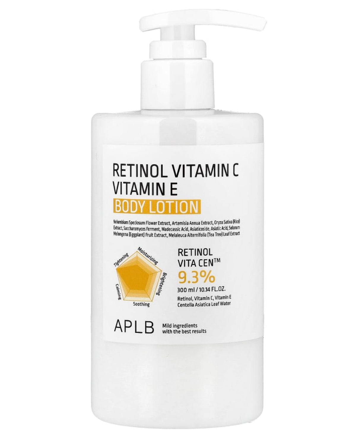 APLB Lait Corps Rétinol, Vitamines C & E – 300 ml