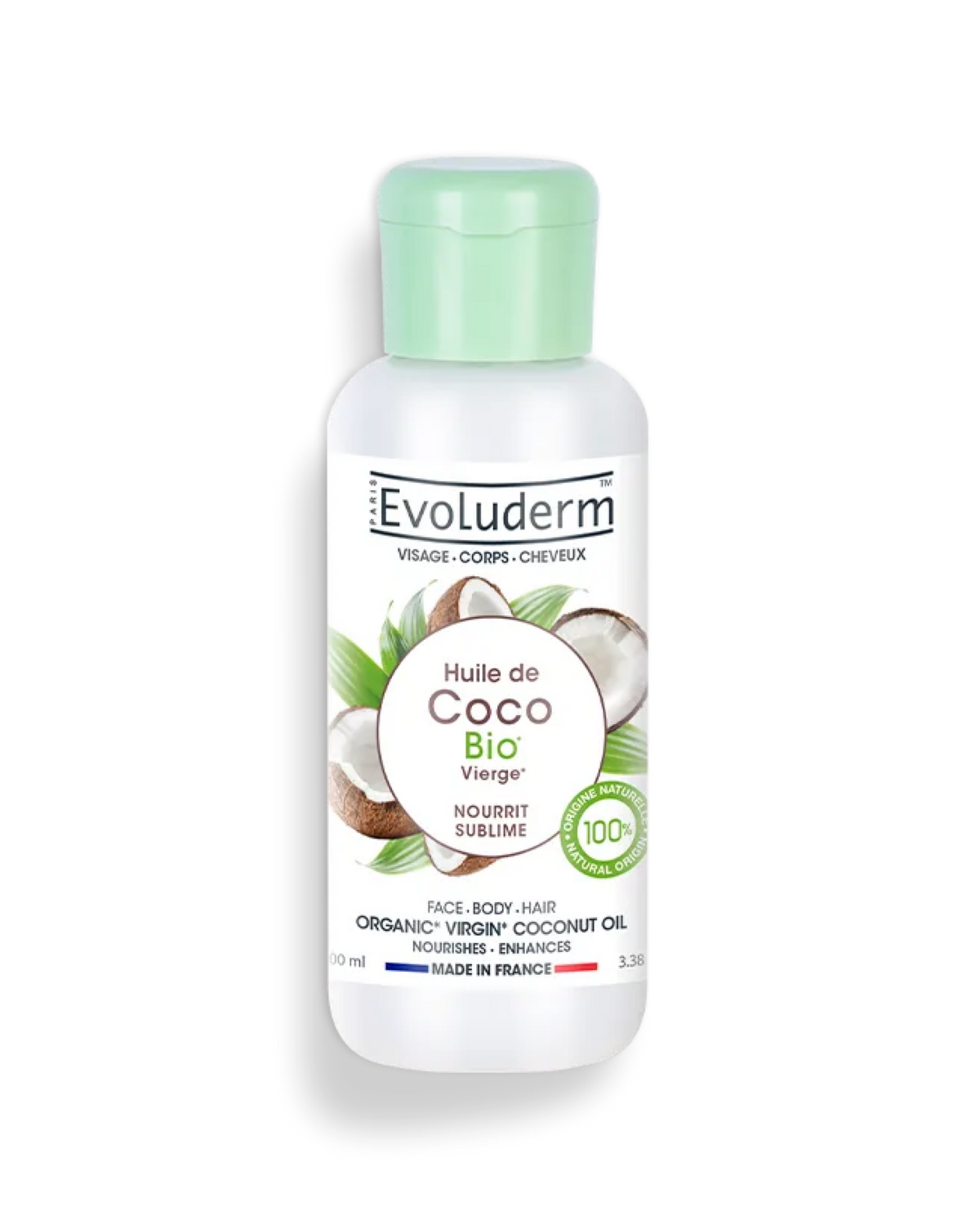 Evoluderm Huile de Coco Bio Vierge – 100 ml