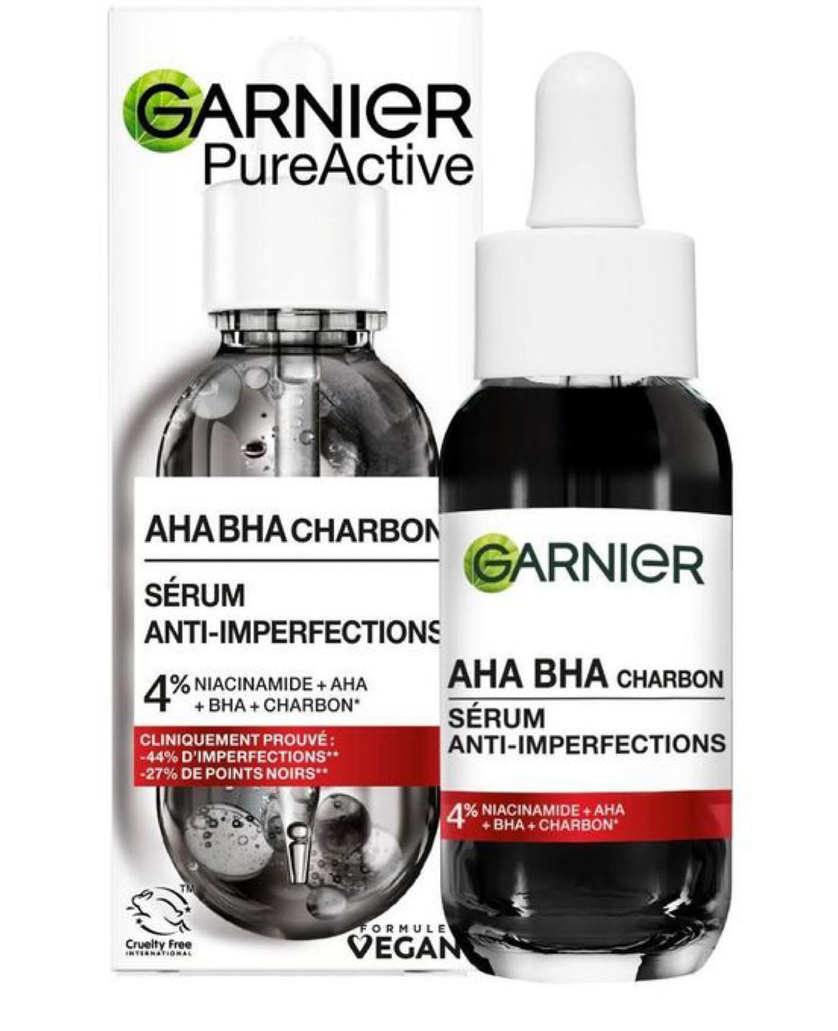 Garnier Pure Active – Sérum Anti-Imperfections AHA BHA Charbon – 30 ml