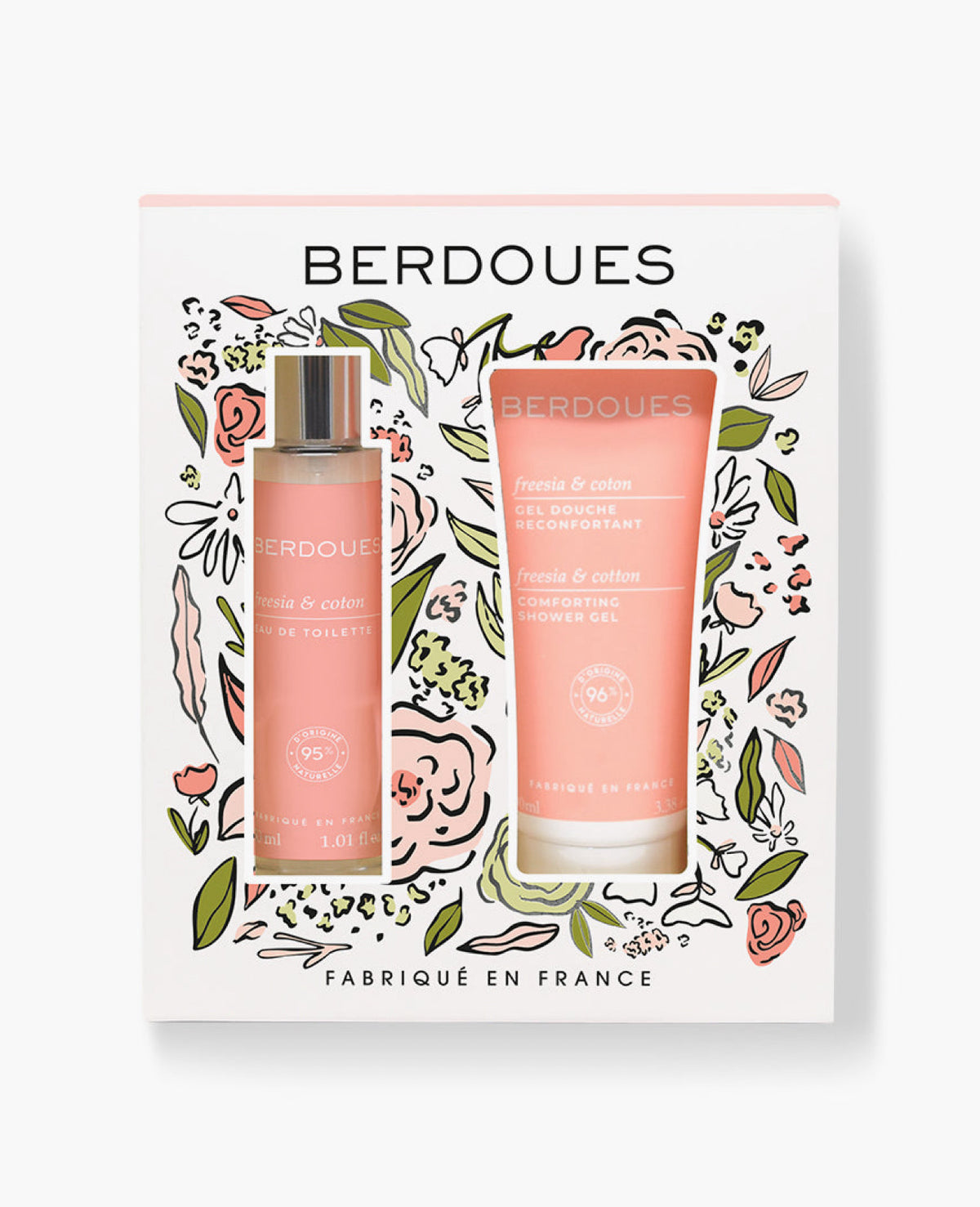 Berdoues – Coffret Duo Eau de Toilette & Gel Douche (Freesia & Coton)30ml et 100ml
