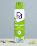 Déodorant Spray Fa Caribbean Wave – Parfum Citron Vert Exotique (48h)