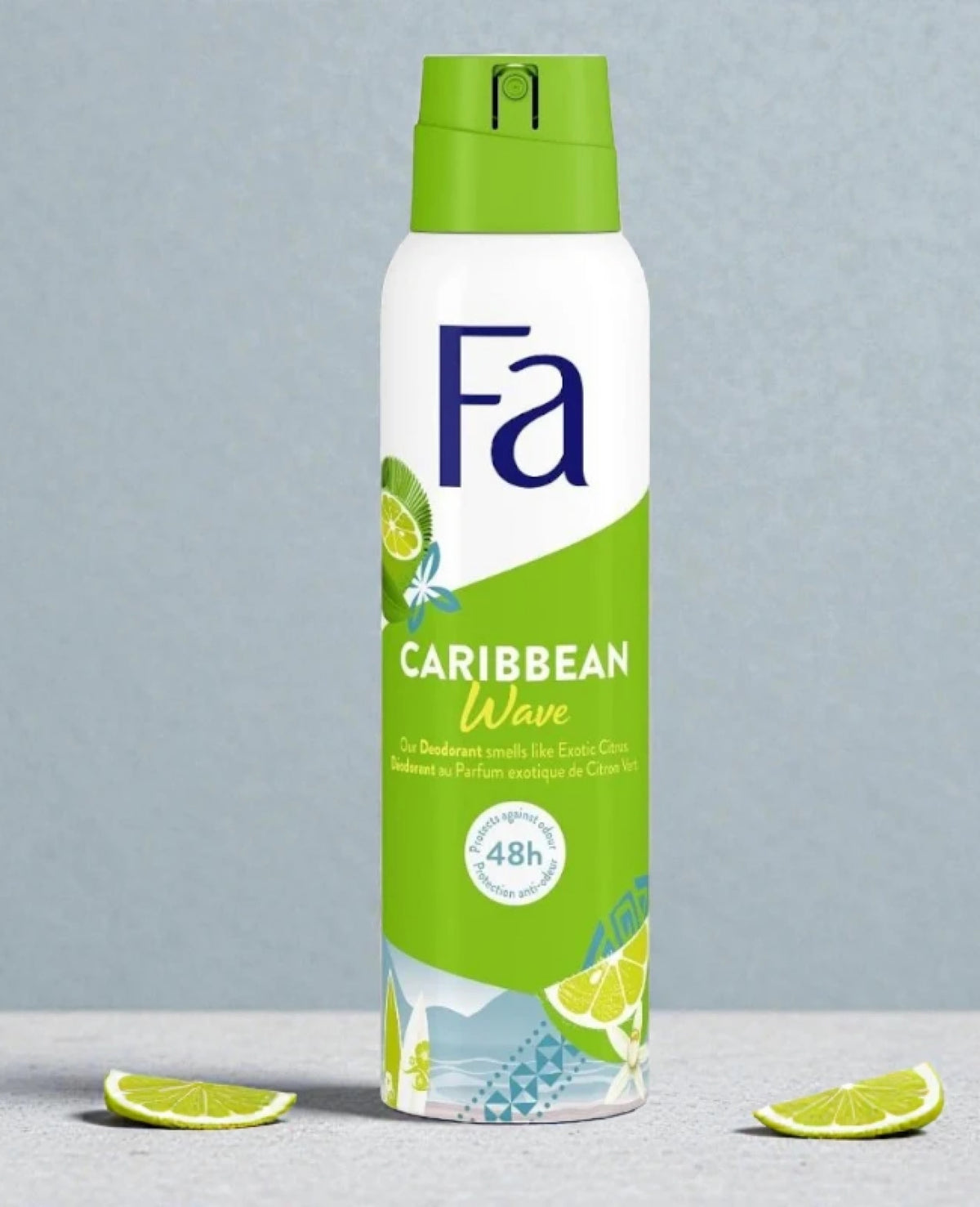 Déodorant Spray Fa Caribbean Wave – Parfum Citron Vert Exotique (48h)
