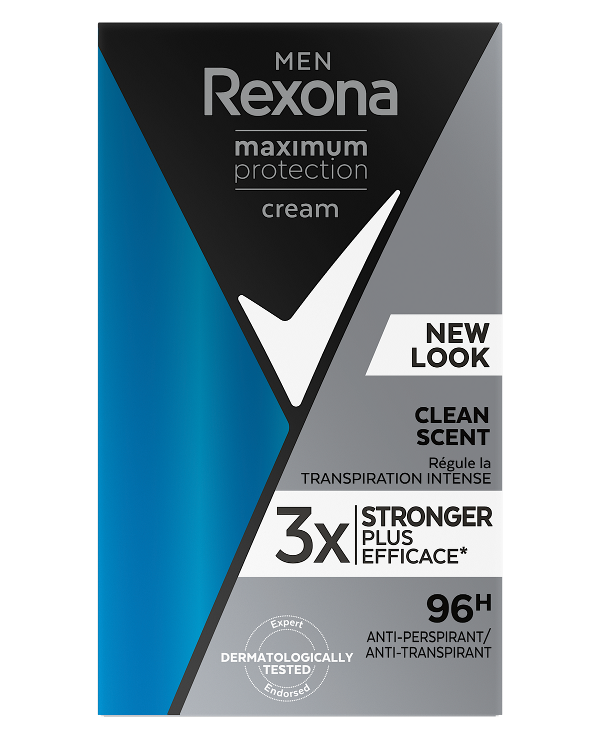 Déodorant Anti-Transpirant Crème Rexona Men - Maximum Protection Clean Scent 96h 45ml