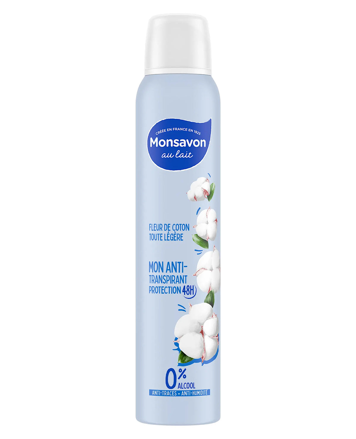 Monsavon au Lait Anti-Transpirant Fleur de Coton 200ml