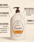 Cavaillès Gel Bain Douche Lait & Miel – Peaux Sensibles – 1 L