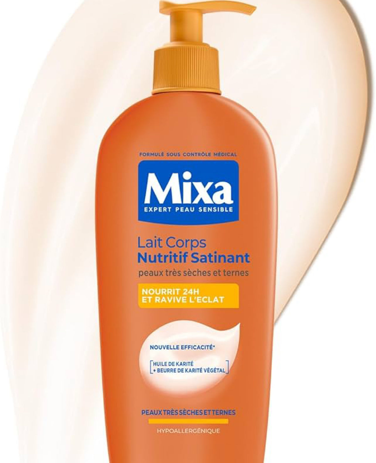Mixa – Lait Corps Nutritif Satinant – 400 ml