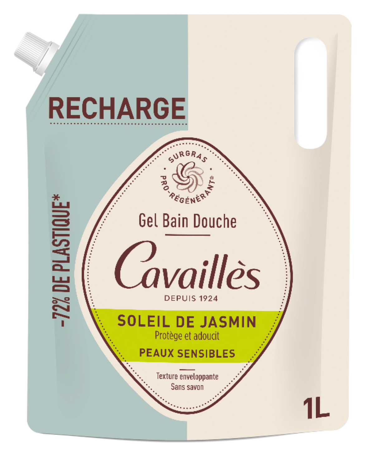Roger& Cavaillès – Gel Bain Douche Soleil de Jasmin – Recharge 1L