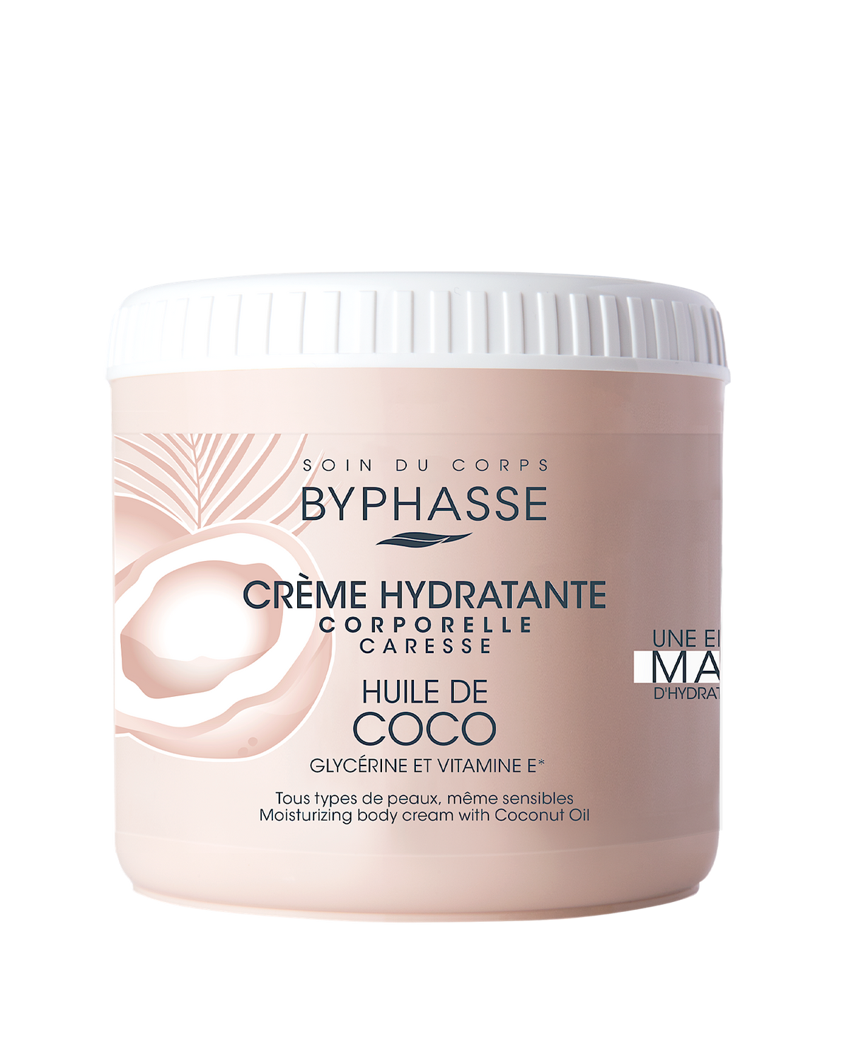 Byphasse – Crème Hydratante Corporelle Caresse Huile de Coco – 500 ml