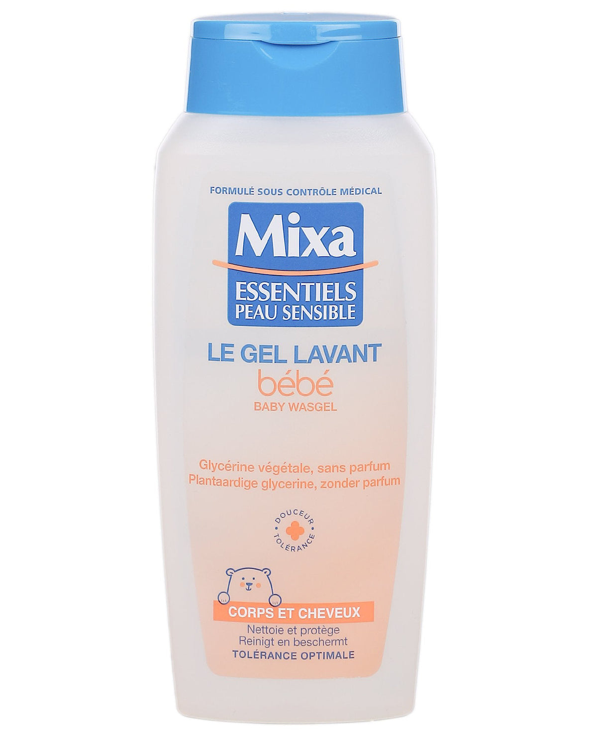 Mixa Essentiels Peau Sensible – Gel Lavant Bébé Corps & Cheveux – 400 ml
