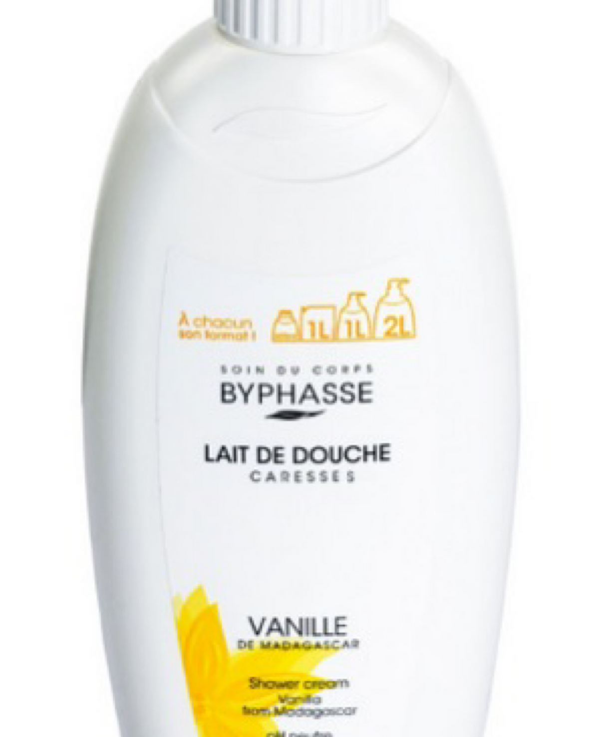BYPHASSE – LAIT DE DOUCHE CARESSES VANILLE DE MADAGASCAR 1 L
