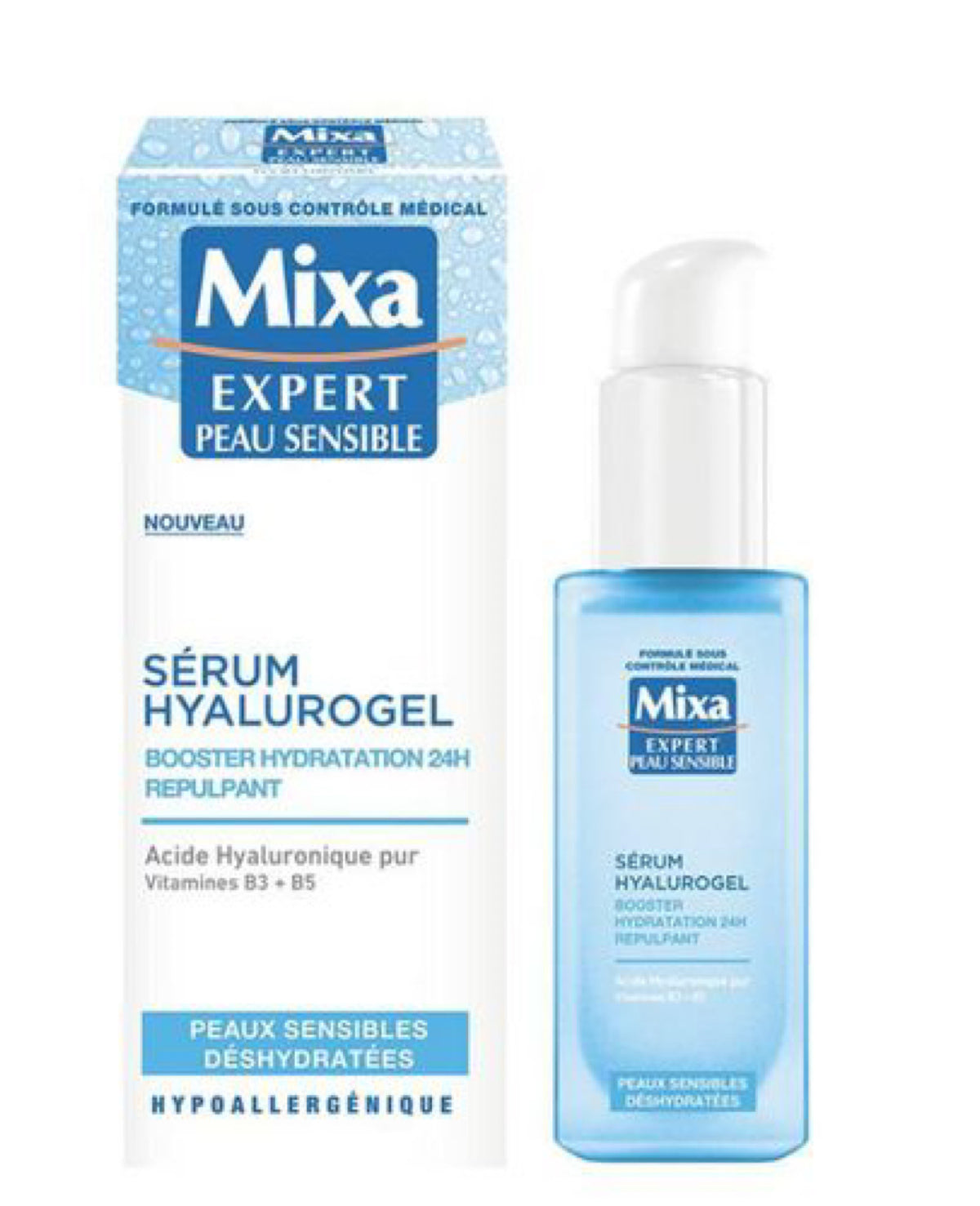 MIXA SÉRUM HYALUROGEL – BOOSTER HYDRATATION 24H REPULPANT(30ml)