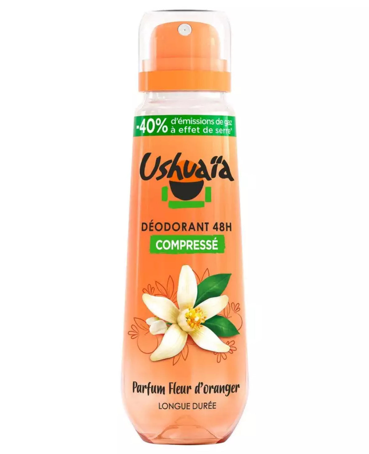 USHUAÏA FLEUR D’ORANGER – DÉODORANT 48H COMPRESSÉ(100ml)
