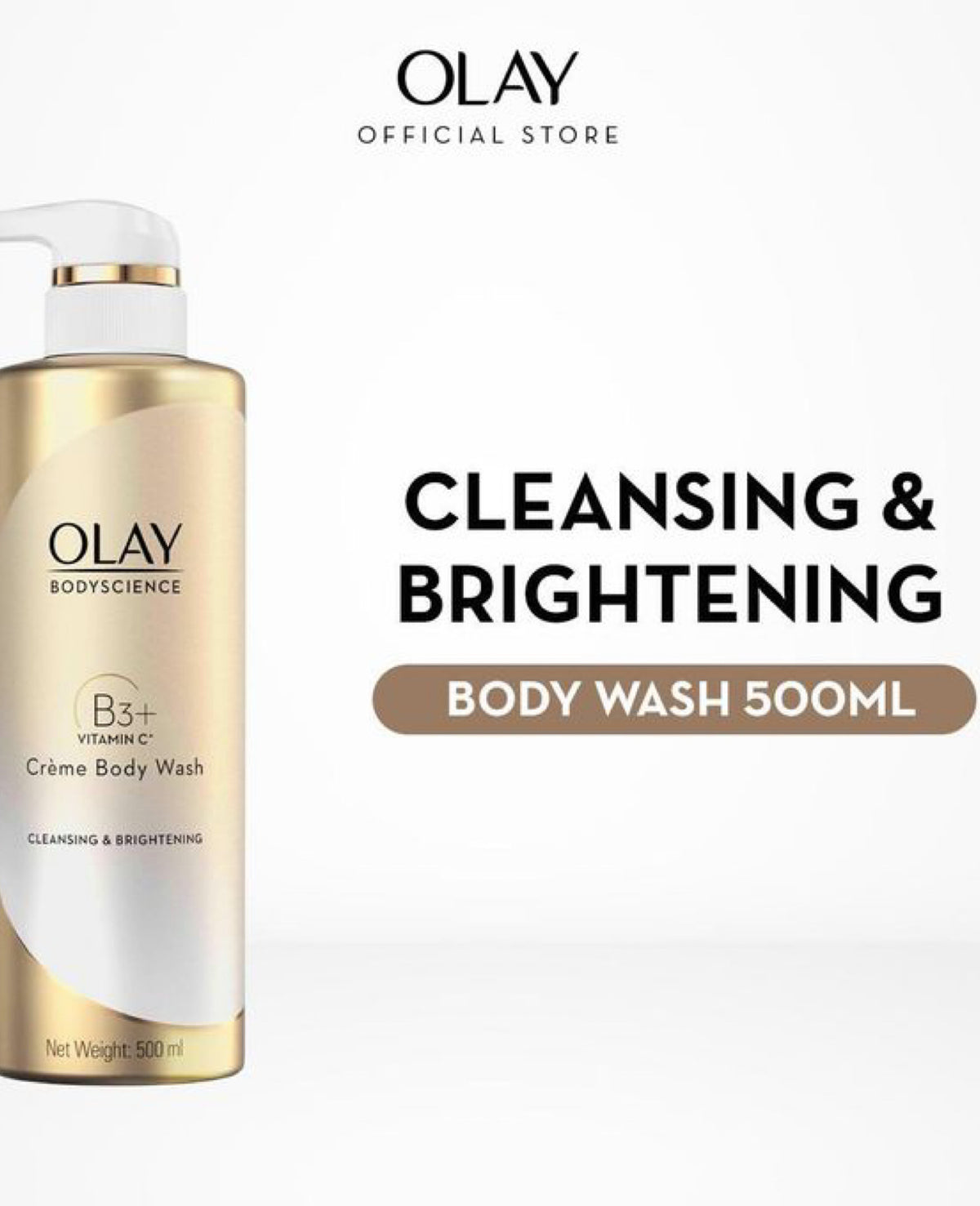 OLAY BODYSCIENCE B3+ VITAMIN C – CRÈME BODY WASH 500 ML
