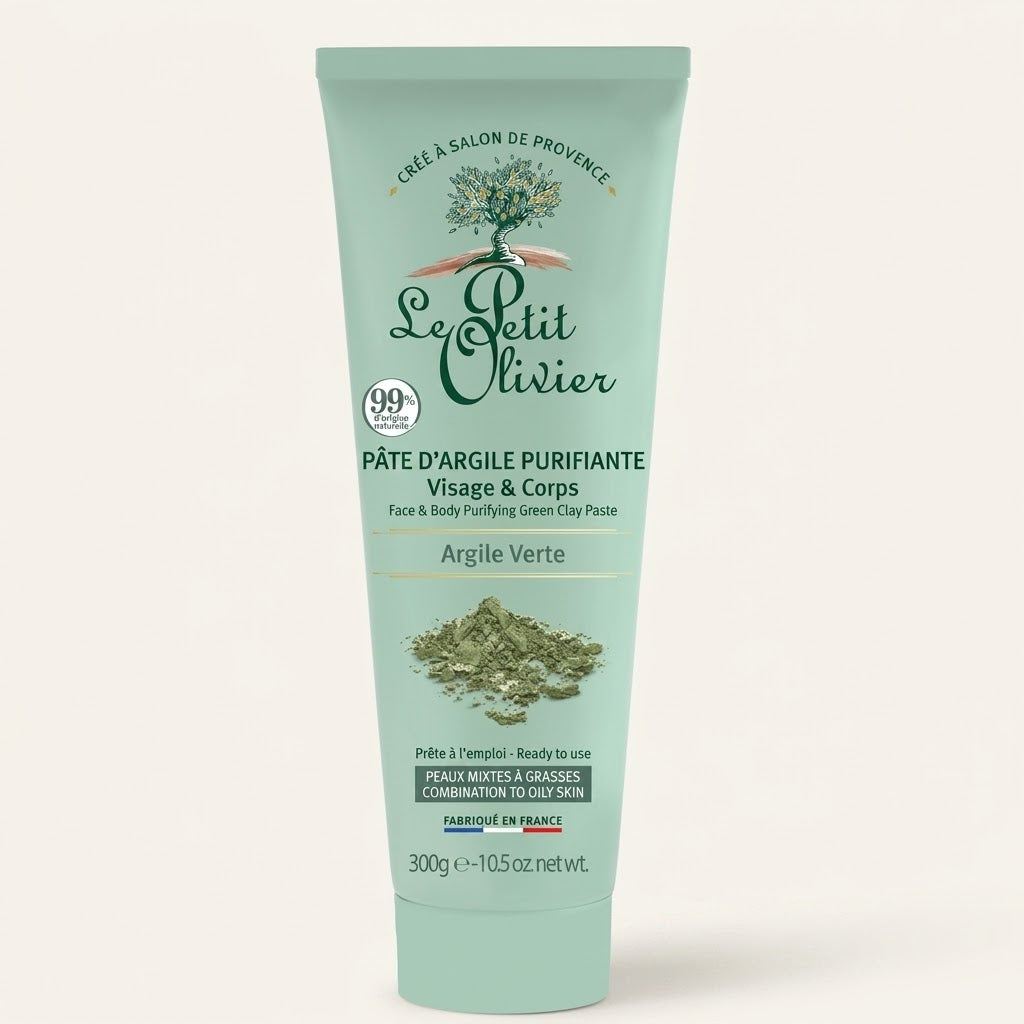 LE PETIT OLIVIER – PÂTE D’ARGILE VERTE PURIFIANTE 🌿✨ 300g