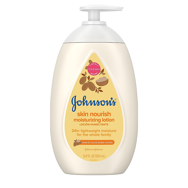 JOHNSON’S SKIN NOURISH – LAIT HYDRATANT KARITÉ & BEURRE DE CACAO 500 ML